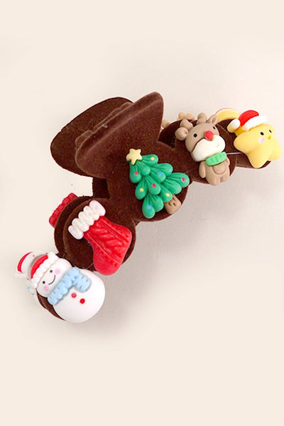 JUMBO CHRISTMAS HOLIDAY HAIR CLAW CLIPS | 40H802