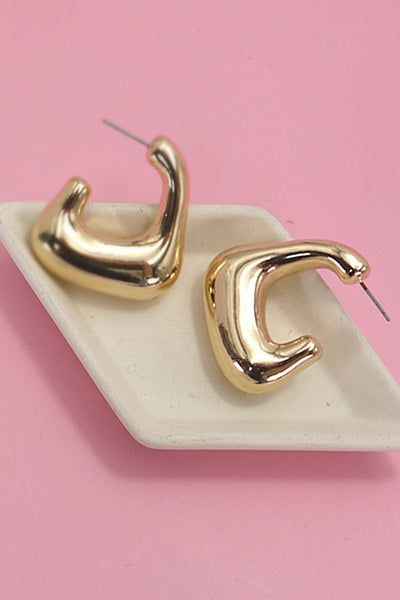 U SHAPE BUBBLE HOOP EARRINGS | 80E3640