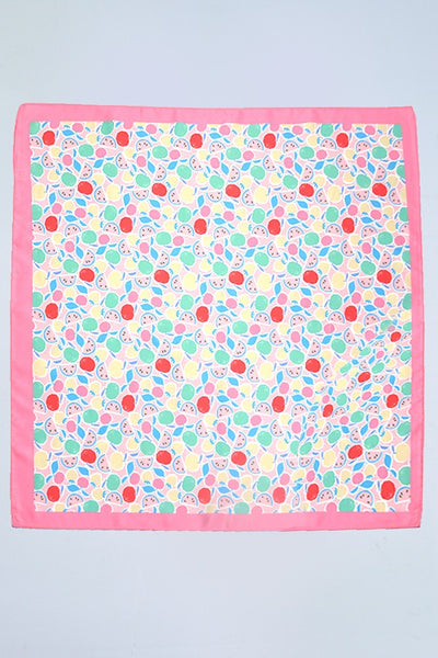 FRUIT PRINT SILKY FEEL BANDANA SCARF | 40SC624