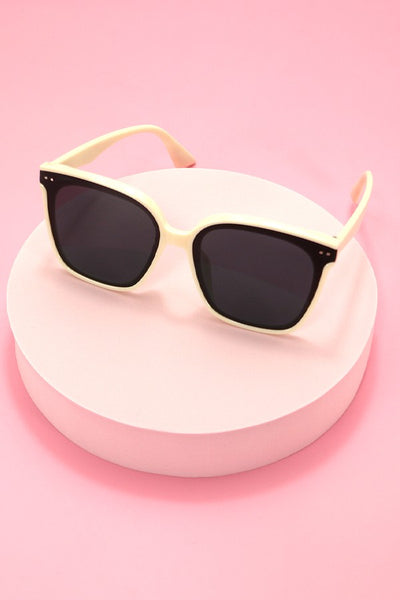 ACETATE SQUARE CATEYE SUNGLASSES SET | 40SG813