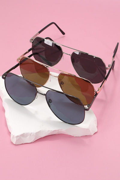 DOUBLE BRIDGE SUNGLASSES AVIATOR SET | 40SG814