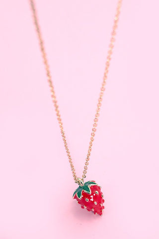 STRAWBERRY EPOXY PENDANT NECKLACE | 80N822