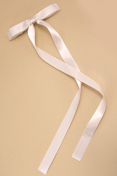 LENGTHIEST LONG DRAWN OUT SATIN BOW HAIR CLIPS | 40H808