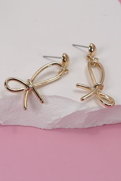 HEART BOW DROP EARRINGS | 80E3871