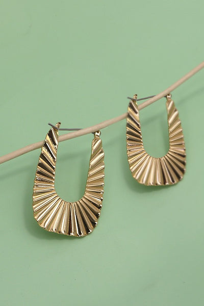 ETCHED SUNRAYS HOOP EARRING | 31E24651