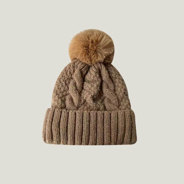 CLASSIC CABLE KNOT POM POM BEANIES HAT | 40BN912