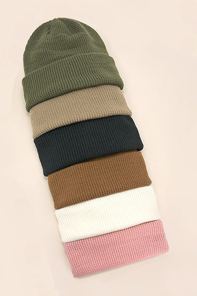 SOFT RIBBED KNIT BEANIES HAT | 40BN913