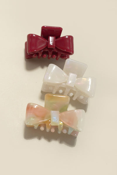 CELLULOSE BOW HAIR CLAW CLIPS | 40H850