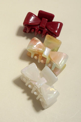 CELLULOSE BOW HAIR CLAW CLIPS | 40H850