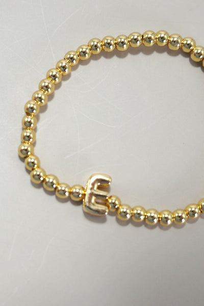 INITIAL MONOGRAM BUBBLE STRETCH BEAD BRACELET | 40B118