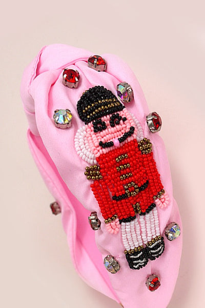 NUTCRACKER CHRISTMAS  SEED BEADS HOLIDAY HEADBAND | 91H5235