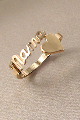 CLASSIC GOLD MAMA HEART RING | 31R24029