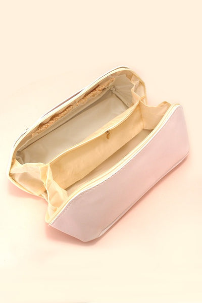 FAUX LEATHER OPEN FLAT COSMETIC BAGS | 40P533