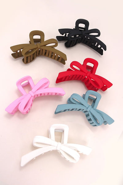 LARGE JUMBO BOW RIBBON HAIR CLAW CLIPS | 40H819