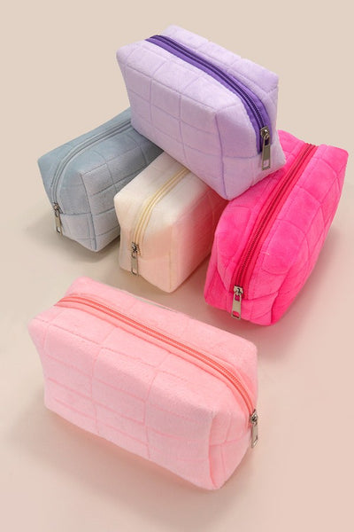 VELVET COSMETIC MAKEUP POUCH BAG | 40P536