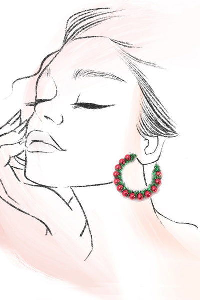 CHRISTMAS WREALTH HOLIDAY  HOOP EARRINGS | 80E5123