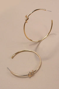 GOLD KNOT HOOP EARRINGS | 80E3850