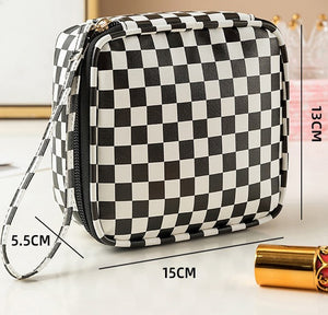 CHECKER COSMETIC MAKEUP TRAVEL POUCH BAG | 40P537