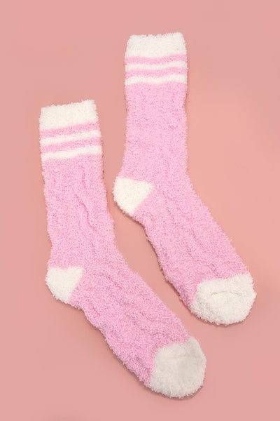 WARM CHINLON SOFT FLEECE FUZZY SOCKS | 40S02055