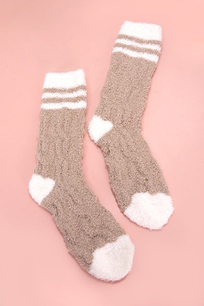 WARM CHINLON SOFT FLEECE FUZZY SOCKS | 40S02055