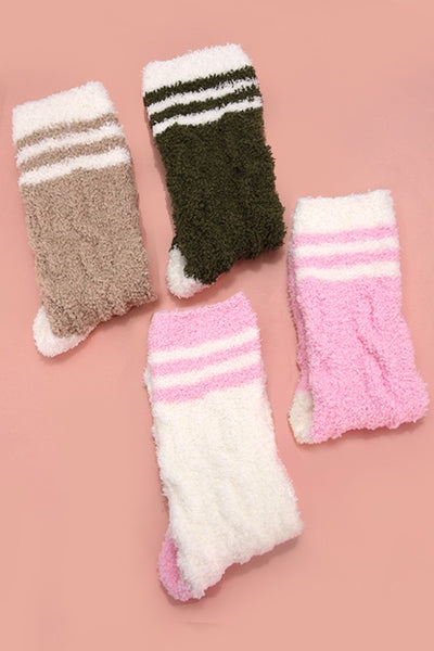 WARM CHINLON SOFT FLEECE FUZZY SOCKS | 40S02055