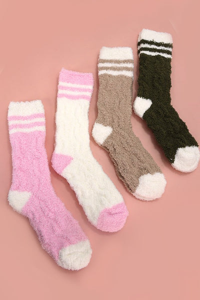 WARM CHINLON SOFT FLEECE FUZZY SOCKS | 40S02055