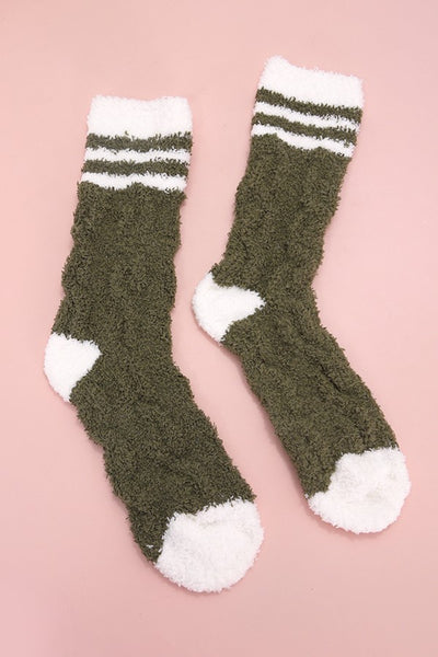 WARM CHINLON SOFT FLEECE FUZZY SOCKS | 40S02055