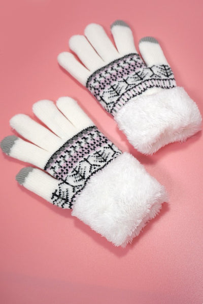 AZTEC WOOL DOUBLE PILE WINTER GLOVES | 40G100