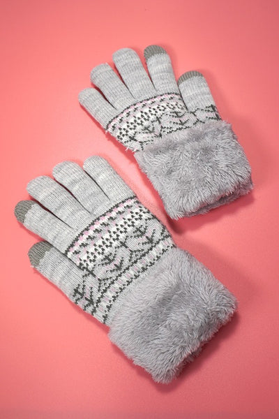 AZTEC WOOL DOUBLE PILE WINTER GLOVES | 40G100