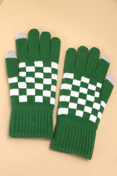 CHECKER WOOL TOUCH SCREEN  WINTER GLOVES | 40G101