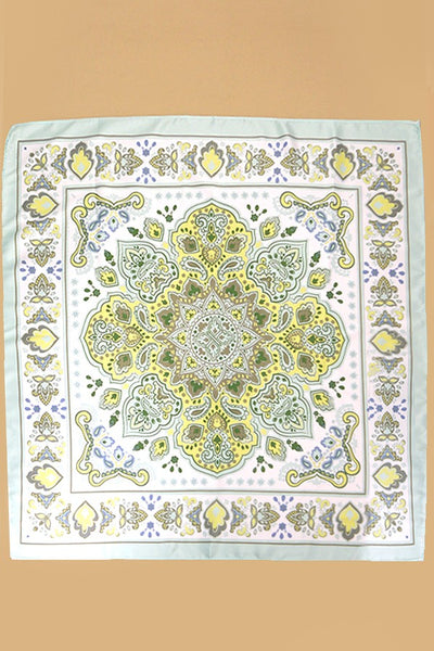 PAISLEY MINT SILKY FEEL BANDANA SCARF | 40SC628