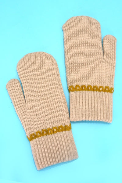 CLASSIC SOLID KNIT WARM MITTEN GLOVES | 40G102