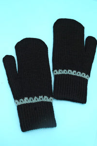 CLASSIC SOLID KNIT WARM MITTEN GLOVES | 40G102