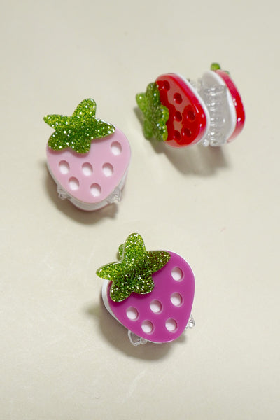 MINI STRAWBERRY HAIR CLAW CLIPS | 40H832