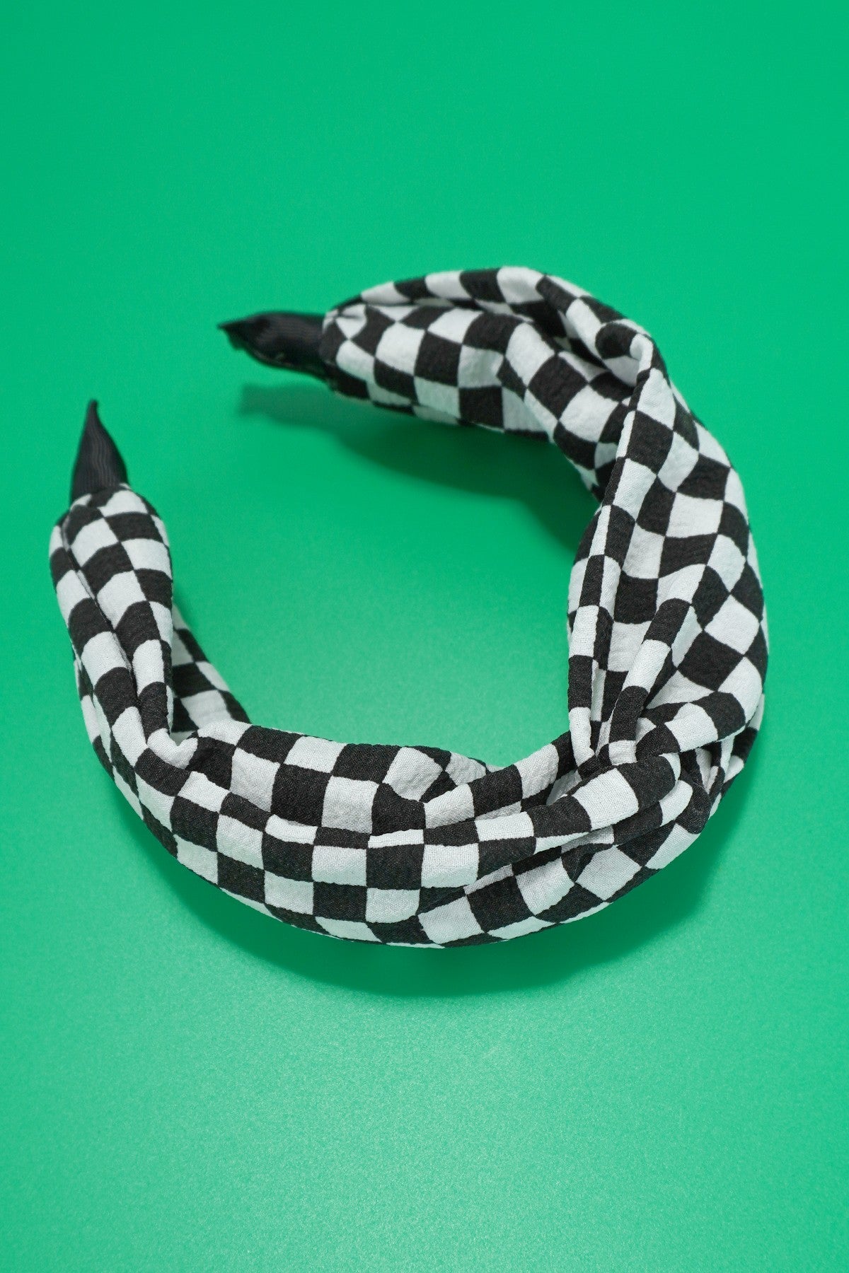 KNOTTED CHECKER HEADBAND HAIR BAND | 40HB160