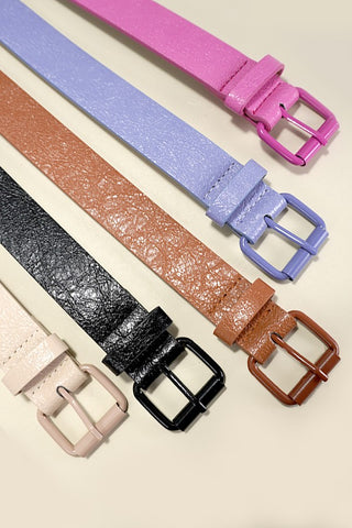 COLORFUL FAUX LEATHER BUCKLE BELT | 40BT638