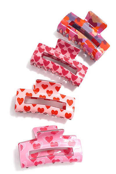 VALENTINE'S  DAY GIFT  HEART HAIR CLAW CLIPS | 40H840