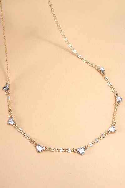 HEART STONE STATION NECKLACE | 80N1012