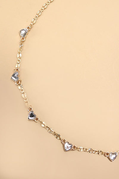 HEART STONE STATION NECKLACE | 80N1012