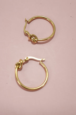 18K STAINLESS STEEL WATERPROOF TARNISHFREE  HOOPS | 40E322