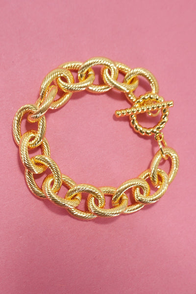 STAINLESS STEEL TARNISH FREE CHUNKY CHAIN BRACELET | 40B117