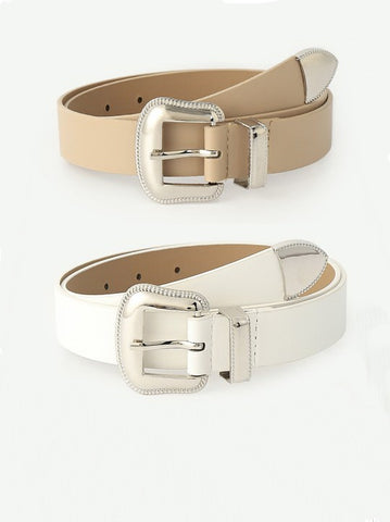 CLASSIC WESTERN BUCKLE FAUX LEATHER BELT | 40BT640