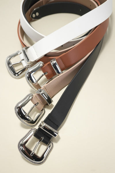 CLASSIC WESTERN BUCKLE FAUX LEATHER BELT | 40BT640