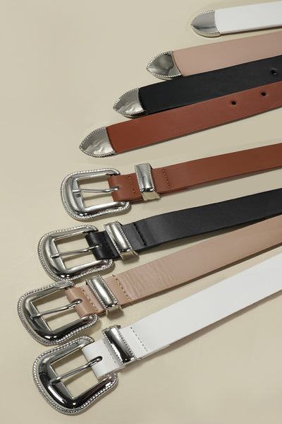 CLASSIC WESTERN BUCKLE FAUX LEATHER BELT | 40BT640