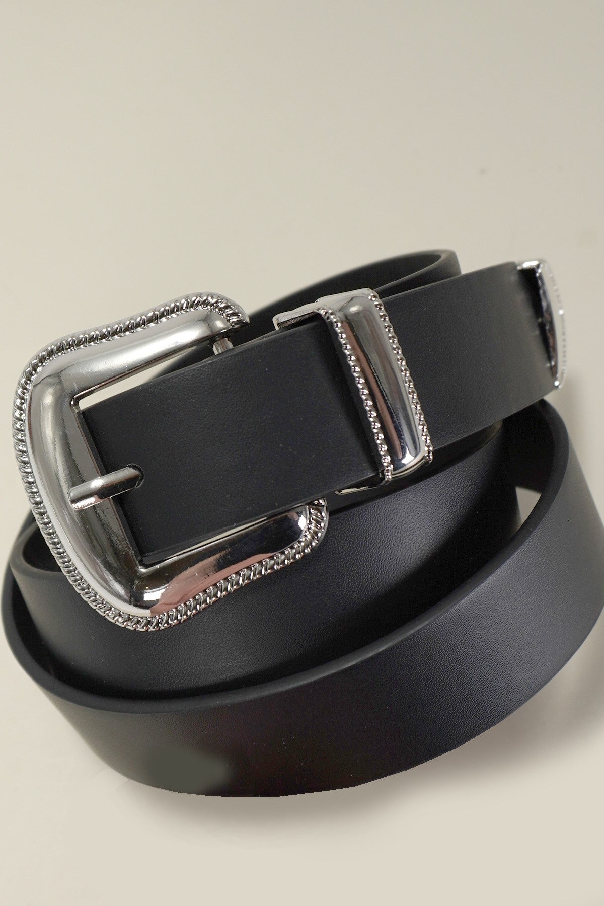 CLASSIC WESTERN BUCKLE FAUX LEATHER BELT | 40BT640