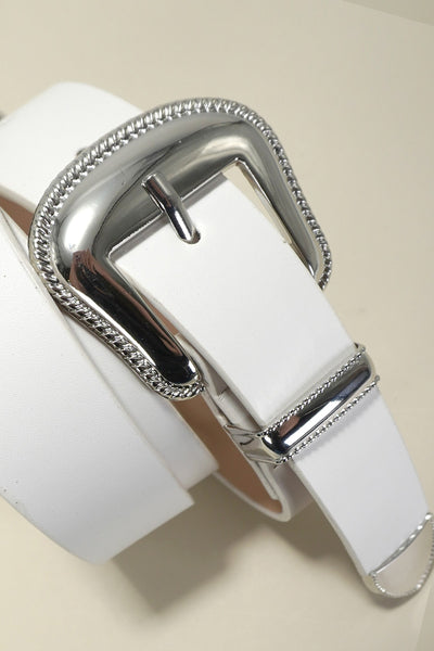 CLASSIC WESTERN BUCKLE FAUX LEATHER BELT | 40BT640