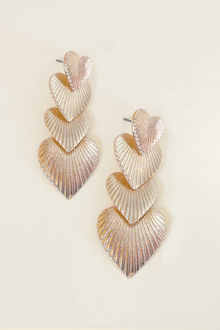 LAYERED HEART DROP EARRINGS | 31E40045