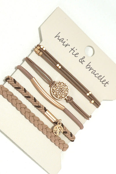 BOHO DUAL FUNCTION KNOT BRACELET HAIR TIES | 40BH100