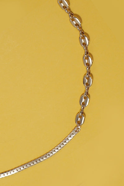 DUAL STYLE  HERRINGBONE MARINER CHAIN NECKLACE | 80N1050