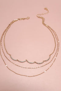 MULTI LAYER CLOUD RHINESTONE NECKLACE | 80N1049